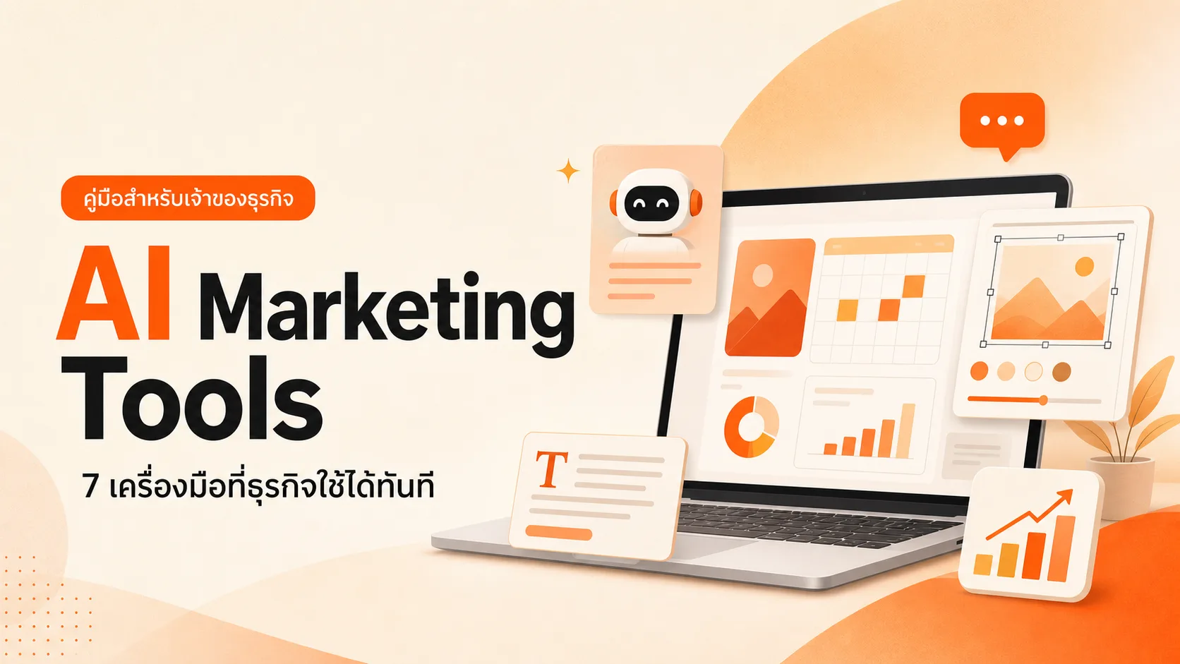 ภาพประกอบบทความ AI for Marketing: 7 เครื่องมือที่เจ้าของธุรกิจใช้ได้ทันที