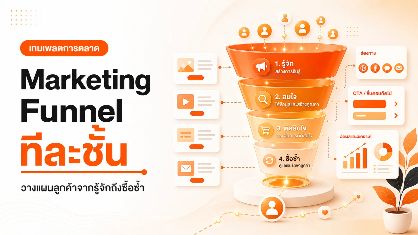 ภาพประกอบบทความ วาง Marketing Funnel ทีละชั้น เทมเพลตให้ทำตามได้จริง